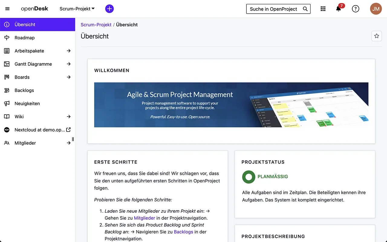openDesk Projektmanagement