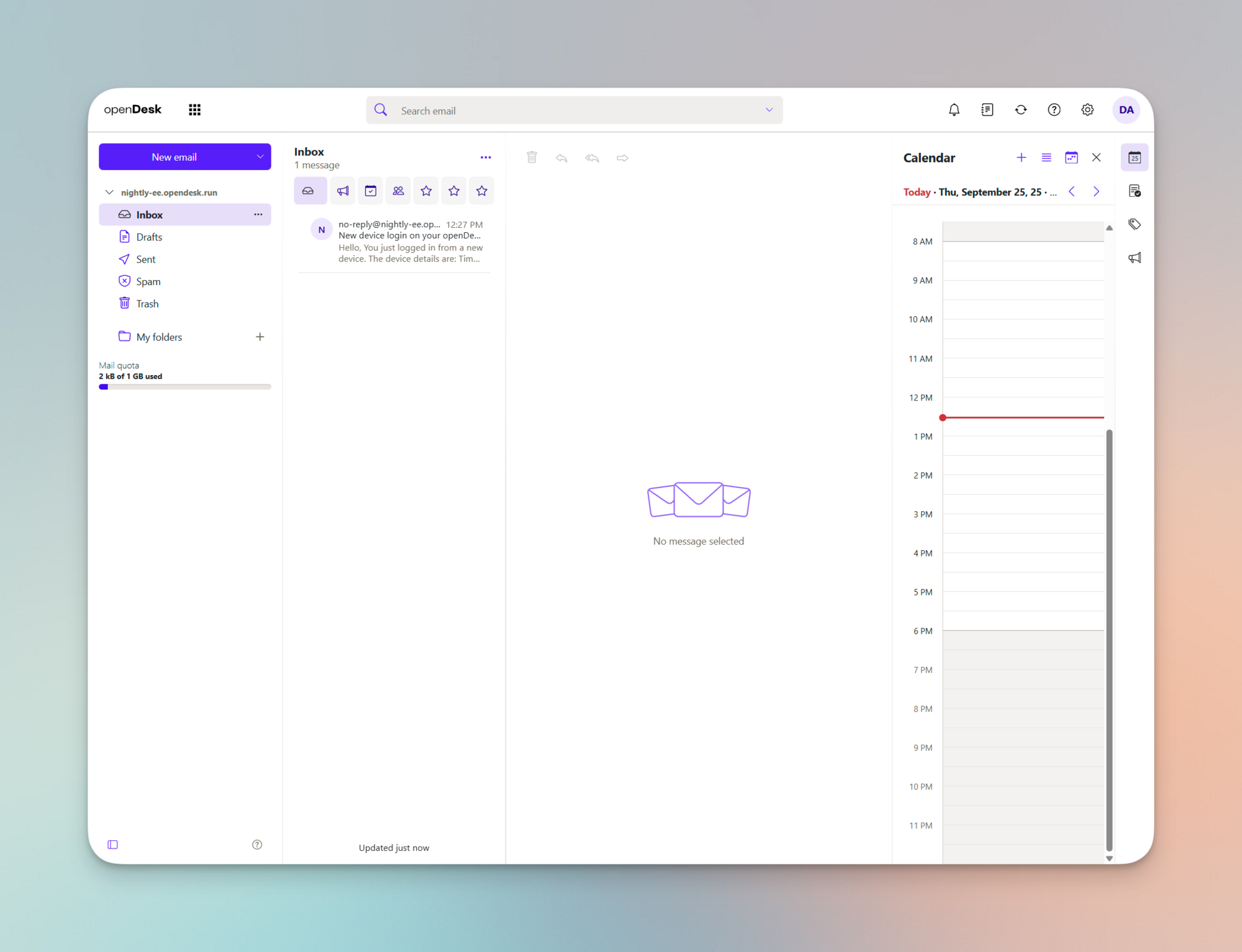 Inbox in openDesk 1.8