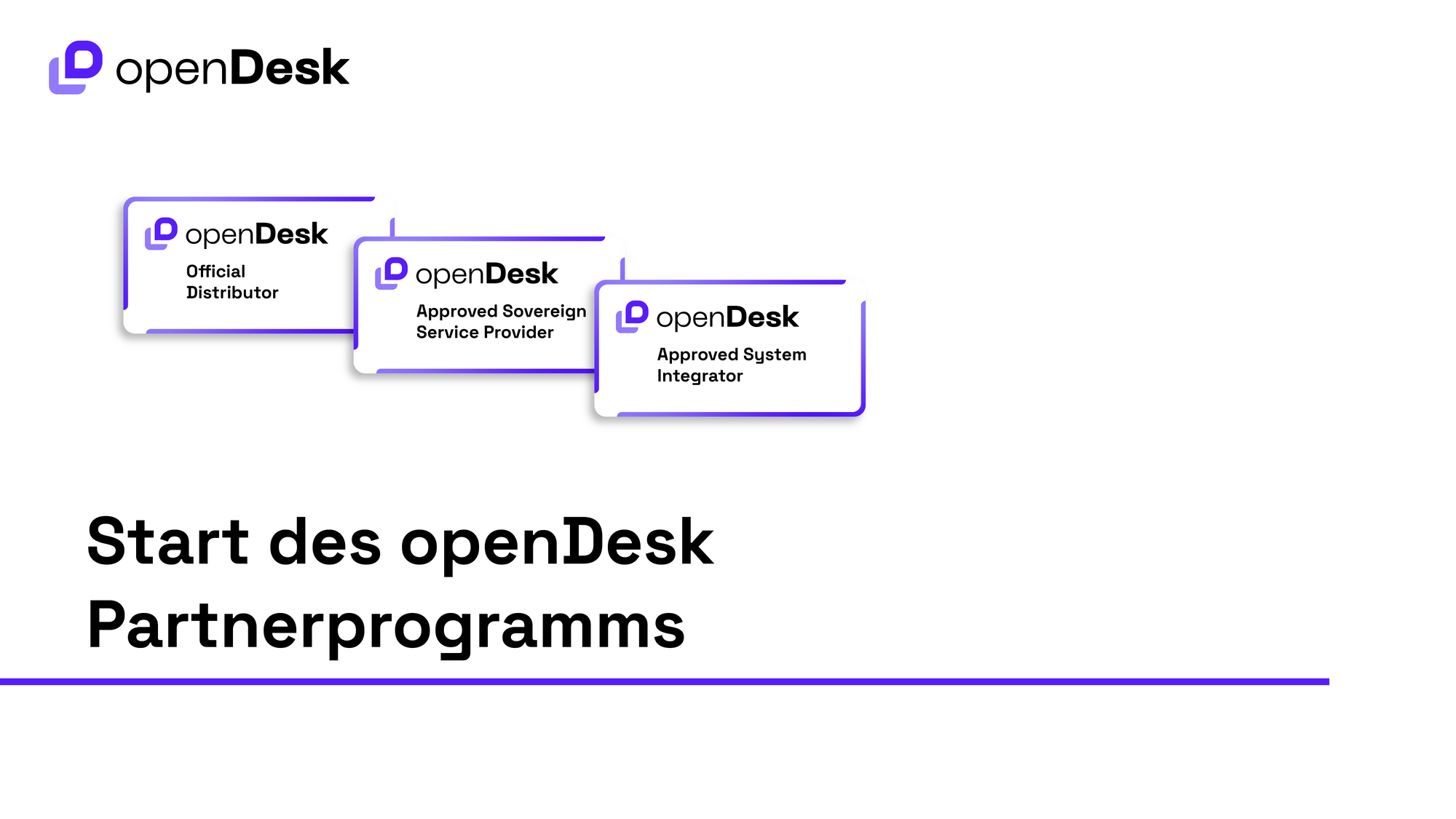 Die Logos der openDesk-Partnerkategorien